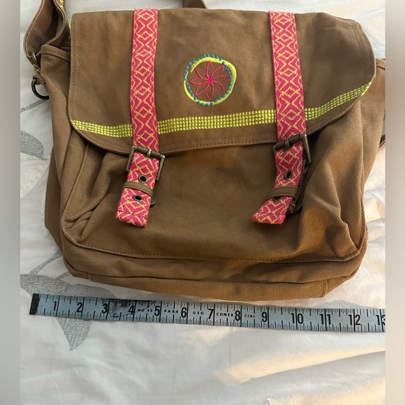 American Girl Doll Lea’s Collection Messenger Bag/Crossbody/ Purse Tan - Picture 6 of 7